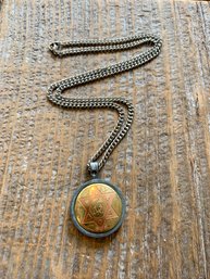 Multi Metal Pendant Necklace