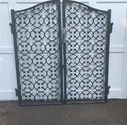 Pair Of Elegant Wrought Iron Gates - Previously Used Indoors Only