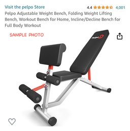 Pelpo Adjustable Weight Bench * In Like New Condition