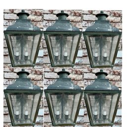 A Collection Of 6 Wall Mounted Exterior Copper Lanterns - 1st Floor