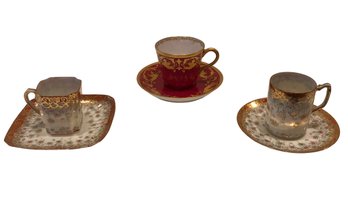 3 Sweet And Petite Cups And Saucers