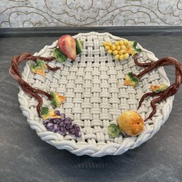 An Interwoven Ceramic Fruit Plate