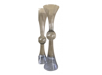 4-35.5 ' Trumpet Vases Glass