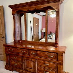 Large Dresser With Mirror By Burlington Furniture NC