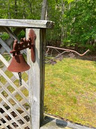 GENEROUS Mixed Lot Of Gnomes, Iron Plant Hangers, Bell, Angel,