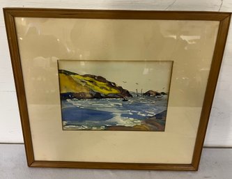 Framed And Signed Watercolor
