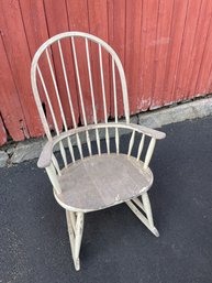 Wooden White Rocking Chair