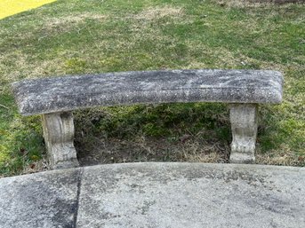 Vintage Cast Cement Garden Bench (2 Of 3)