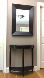 DemiLune Hallway Table With Matching Mirror