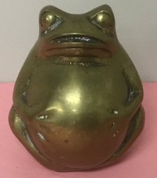 Vintage CBK Solid Brass Frog Figurine