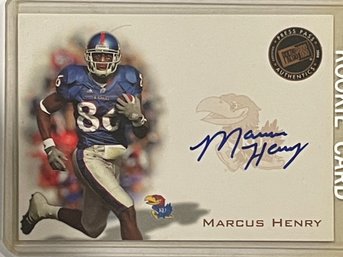 2008 Press Pass Authentics Marcus Henry Autographed Card #PPS-MH2