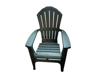 Green Plastic Adirondack Chairs (4)