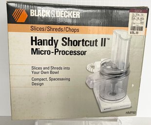 New In Box Black & Decker Handy Shortcut II Micro-processor NEVER REMOVED FROM BOX