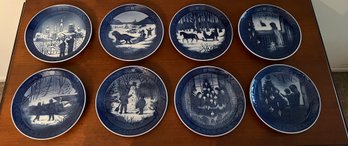 1980s Royal Copenhagen Christmas Plate Collection