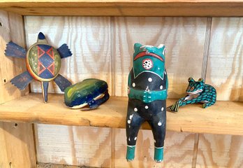 Wooden Frogs And Turtle Decor