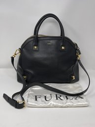 Furla Black Leather Tote Handbag