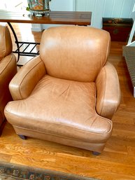 Natural High Quality Leather Chair 34x31x36 Hancock And Moore This Is The Good Leather Lot 1