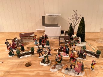 Lot Of Dickens Village Accessories