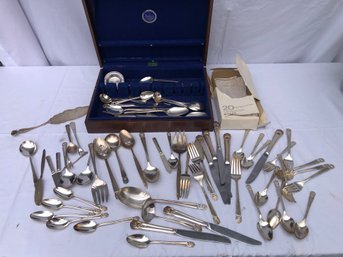 Lot Of 1847 Rogers Brothers, Eternally Yours Utensils And One Sterling Cake Server