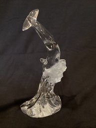 Amazing Lenox Glass Dolphin Statue