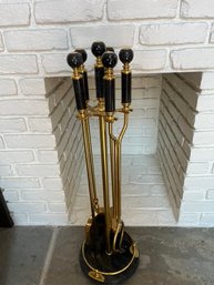 5 Piece Hollywood Regency Fireplace Set.