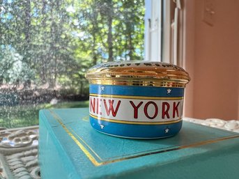 Halcyon Enamel Trinket Box, 1939 Worlds Fair, Made By Tiffany & Co