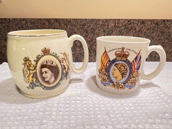 Queen Elizabeth Coronation Mugs, 1953