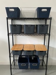 PAiR Of Storage Shelving And Bins