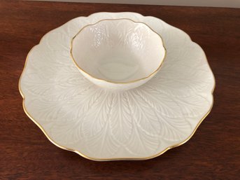 Lenox Greenfield Collection 9.5 Inch Gourmet Server One Piece Chip And Dip