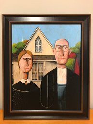 Framed AMERICAN GOTHIC Giclee By Tim Campbell