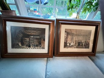 Two Wood  Framed Litho Prints
