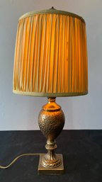 Solid Metal Goldtone Table Lamp