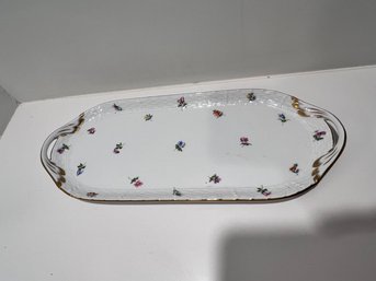 Herend Serving Tray, Hand Painted Floral, Very Good Condition, From Hvngary