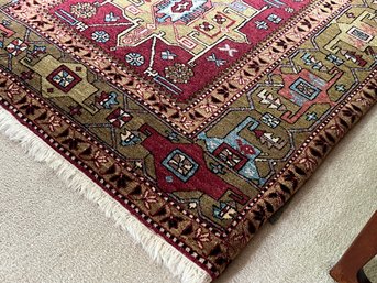 Red And Olive Rug 84' L X 54' W