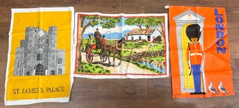 3 Irish Linen Location Tapestries