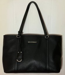 Dana Buchman A. Black Leather Two Handle Handbag.