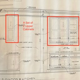 A Set Of 2 Custom Oak Upper Cabinet Units