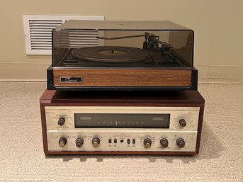 Vintage Garrard Turntable And The Fisher Receiver