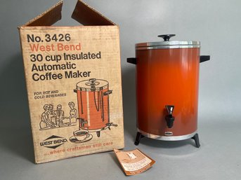 A Vintage West Bend 30 Cup Insulated Coffee Maker