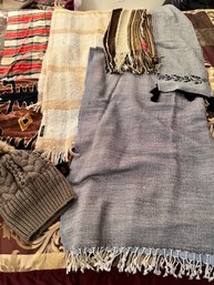 Wool, Silk, Blended Scarves, Hat