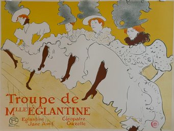 'Troupe De M'lle Eglantine' 1974 Albi Museum Authorized Limited Edition Poster 1974-1978
