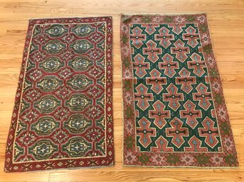 Pair Of Prayer Rugs Purchased In Nepal (1980s)