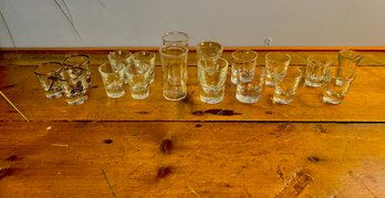 Lot Of Vintage Shot Glasses  Of All Sizes