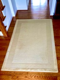 Westport Collection Area Rug Wool 5ftx8ft Waffle Pattern In Center