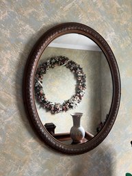 Decorative Oval Framed Mirror