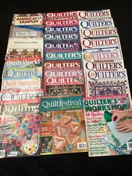 Large Lot Quilting, Magazines Quilters Newsletter Anniversary Issues Patterns