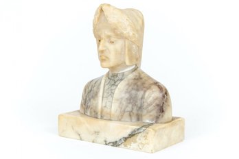 Hand Carved Marble Bust Of Dante Alighieri