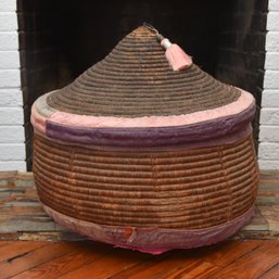 Vintage Indonesian Handwoven Tribal Basket