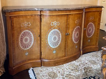 Impressive Century Marble Top Credenza