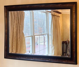 Handsomely Framed Beveled Edge Mirror